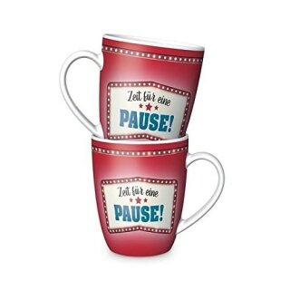 Becher 250 ml in Geschenkkartonage " Pause "
