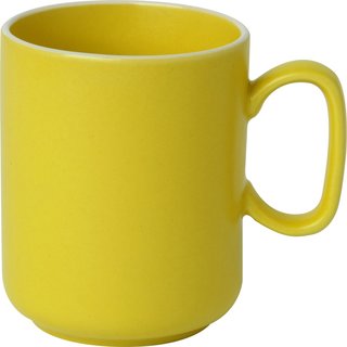 Keramik Becher, Gelb, Ø 7,5 x H 9,5 cm IHR