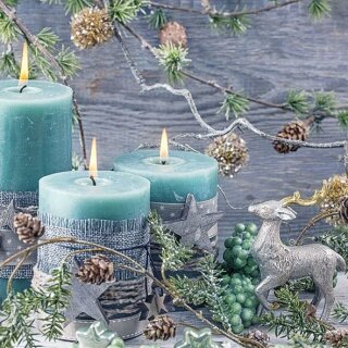 Serviette 25 x 25 cm  3 lagig, 20 Stück pro Packung " Blue Candles FSC Mix " AMBIENTE