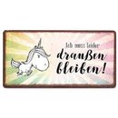 Magnet  " draussen bleiben " Maße: H 5 x...