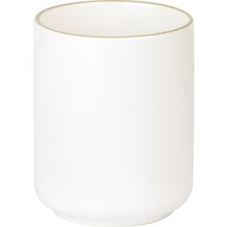 Keramik Becher, weiß, Ø 7,5 x H 9,5 cm IHR