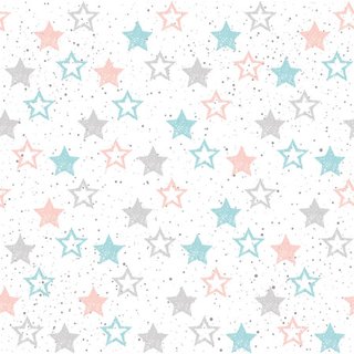 Serviette 25 x 25 cm  3 lagig, 20 Stück pro Packung "  Stars All Over Petrol FSC Mix " AMBIENTE