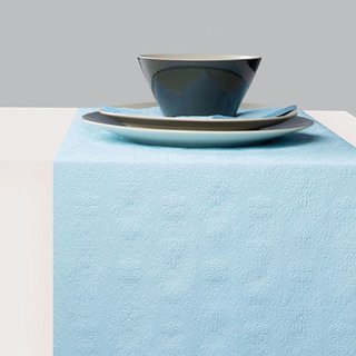 Tischläufer  33cm x 6m, 3-lagig, " Elegance Light Blue " AMBIENTE