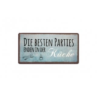 Magnet  " Küchenparties " Maße: H 5 x B 10 x T 0,2 cm