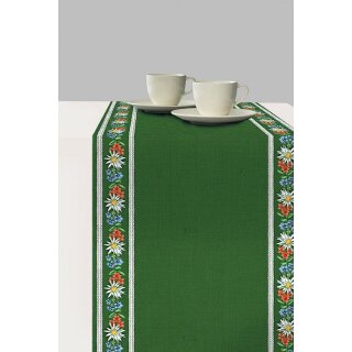 Tischläufer  33cm x 6m, 3-lagig, " Bavarian Flowers Green " AMBIENTE