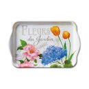 Tablett Melamin 13 x 21 cm, " Fleurs Du Jardin...