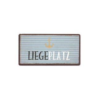 Magnet  " Liegeplatz " Maße: H 5 x B 10 x T 0,2 cm