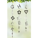 Alu Girlande "Gl&uuml;ck" mit Mangoholz,...