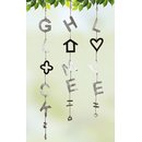 Alu Girlande "Glück" mit Mangoholz,...