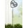 Metall Gartenstecker "du & ich" antik grau 104 x 24 cm