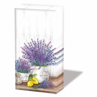 Taschent&uuml;cher  21,5x21,5cm 10 St&uuml;ck " Lavender ", AMBIENTE