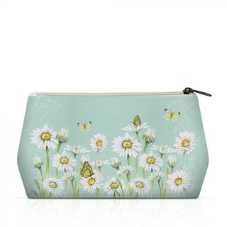 Kosmetiktasche 100% Baumwolle 25x12x7,5 cm " Daisy Green " AMBIENTE