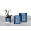 Zylindervase Kalle eisblau metallic  D 11,5cm  H 12cm LAVIDA