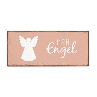 Metallschild im Vintage Look Maße: H  13,0 x B 30,5 x T 0,4 cm " Mein Engel "