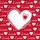 Serviette 33 x 33 cm  3 lagig, 20 Stück pro Packung " Love Heart red FSC Mix "AMBIENTE