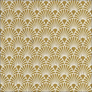 Serviette 33 x 33 cm  3 lagig, 20 Stück pro Packung "   Elegance Art Deco Gold FSC Mix "AMBIENTE