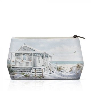 Kosmetiktasche 100% Baumwolle 25x12x7,5 cm " Beach Cabin " AMBIENTE