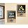 Wand Flaschenöffner und Kronkorkensammler mit Spruch "MEN AT WORK" / "BIERSTELLE" natur furniert, mit bedrucktem Klarglas und schwarzem Hintergrund 25,5 x 18 x 7 cm GILDE