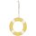 Kunstleder Ring "Aiko" zum Hängen, 2 Farben, D13,5cm, grau, gelb