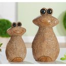 Frosch "Charly" sandfarben Steindesign, Augen...