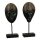 Skulptur"African Mask"schw/dk.brau sortiert, Poly,auf schwarzer Base 40 x 15 x 8 cm