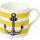 Becher Bone China IHR  " SAILORS ANCHOR yellow " Durchmesser 8,5 cm, Höhe 8,5 cm