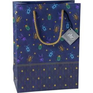 Geschenktasche  B 20 x H 27,5 x T 10 cm  "ARTDECO blue"; IHR