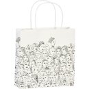 Geschenktasche IHR 21,5 x 6 x 21,5 cm " FACES white...
