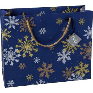 Geschenktasche  B 26 x H 32 x T 11 cm  IHR "CRYSTAL CLEAR dark blue "