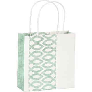 Geschenktasche " CEREMONIAL DAY green "; IHR 18 x 6 x 18 cm