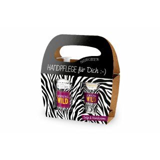 Handpflegeset Seife und Handcreme in GK Achtung