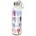 Glas to-go-Trinkflasche 500 ml  Ø 6,5 x H 22,5 cm IHR "RAINBOW HEARTS "