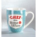 Bonechina Tasse "CHEF im Home Office...ca 360 ml  12...