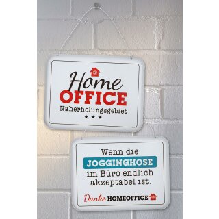 Metall Schild Weish."Home Office"sortiert 20 x 15 cm GILDE