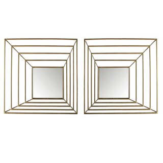 Spiegel"Shift"goldfarben,Metall sortiert 40,5 x 40,5 x 6,5 cm GILDE