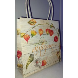 Geschenktasche " Welcome Autumn " IHR 18 x 6 x 18 cm