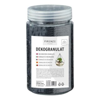 Dekogranulat, 500g, in PVC Dose, schwarz B:6,5cm H:12cm T:6,5cm