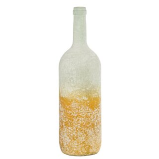 Glasflasche 10x34,5cm Farbe: hellgelb