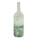 Glasflasche 10x34,5cm Farbe:  weiss grün