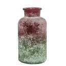 Glaskaraffe 10,5x20cm Farbe: grün rot