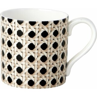 Becher Bone China IHR " GEFLECHT black   " Durchmesser 8,5 cm, Höhe 8,5 cm