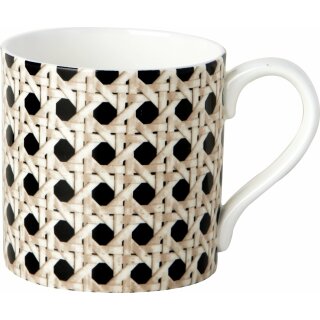 Becher Bone China IHR ( GEFLECHT black ) Durchmesser 8,5 cm, Höhe 8,5 cm