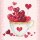 Serviette 33 x 33 cm  3 lagig, 20 Stück pro Packung " Cup of Hearts  FSC Mix "AMBIENTE