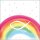 Serviette 33 x 33 cm  3 lagig, 20 Stück pro Packung " Rainbow White  FSC Mix "AMBIENTE