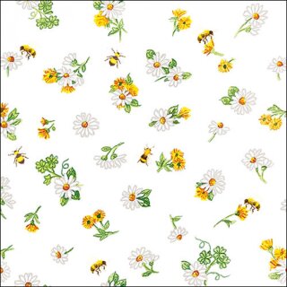 Serviette 33 x 33 cm  3 lagig, 20 Stück pro Packung " Daisy All Over FSC Mix "AMBIENTE