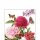 Serviette 25 x 25 cm  3 lagig, 20 Stück pro Packung " Peonien White FSC Mix  " AMBIENTE