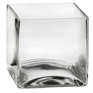 Glasvase 4-eckig 10x10cm klar