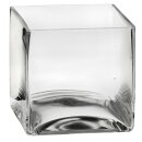 Glasvase 4-eckig 10x10cm klar