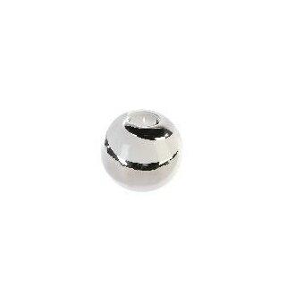 Keramik Leuchter "Creole" weiß/silber rund, für T-lichter D 11,5 cm GILDE