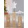 Holz Standrelief Engel/Baum/Stern "Winterkinder" sortiert Mangoholz, emailliert, grün/weiß, Wald Motiv  15 x 72 x 7 cm GILDE